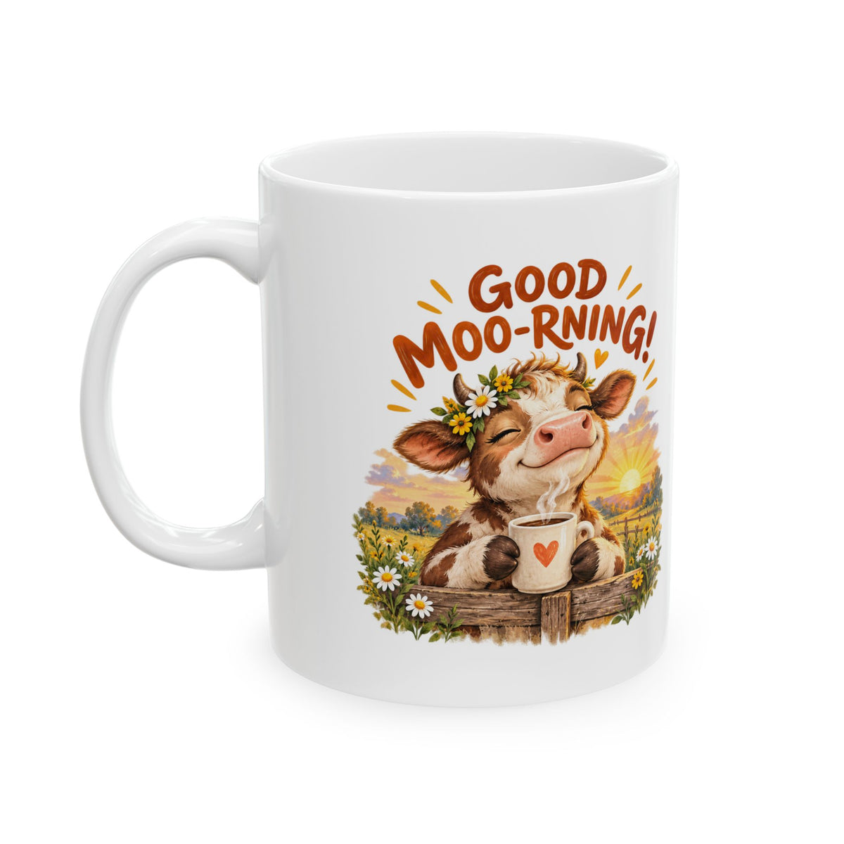 Good Moo-rning – Ceramic Mug, 11 oz | 030
