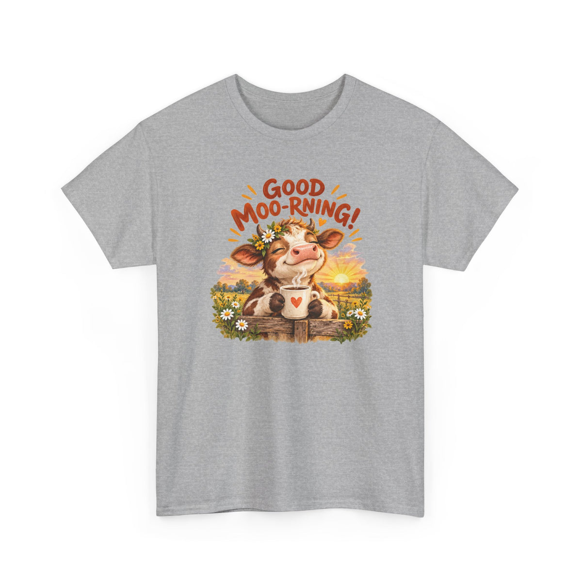 Good Moo-rning – Gildan 5000 T-Shirt | 030