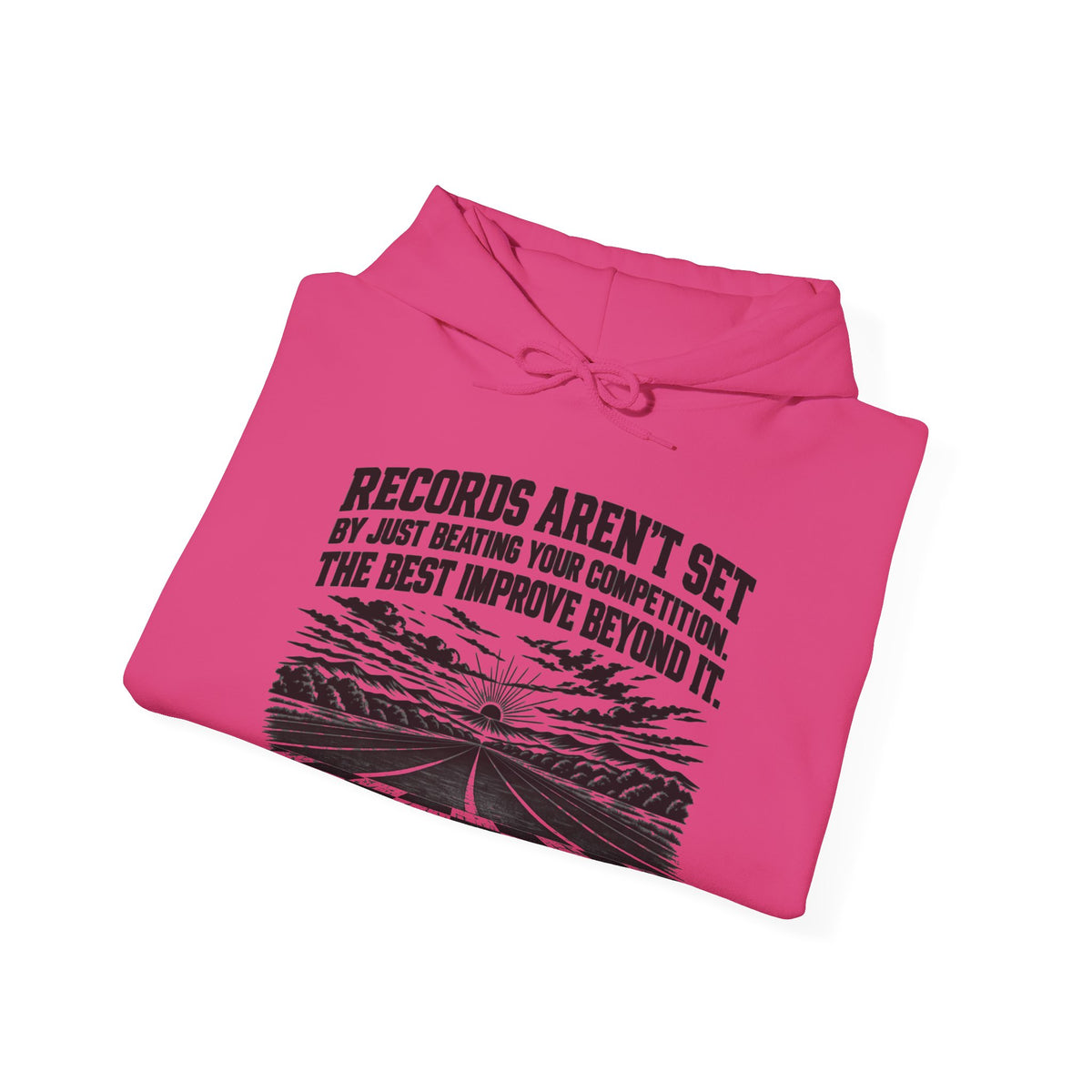 Beyond the Competition – Safety Green/Pink Gildan 18500 Hoodie | 047a