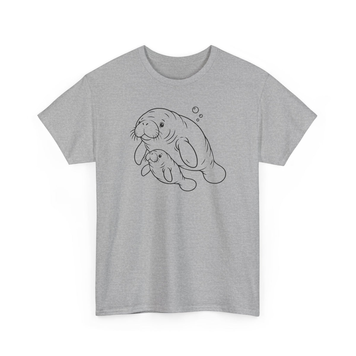 Chubby Mermaid Little Lagoon Family Manatee T-Shirt