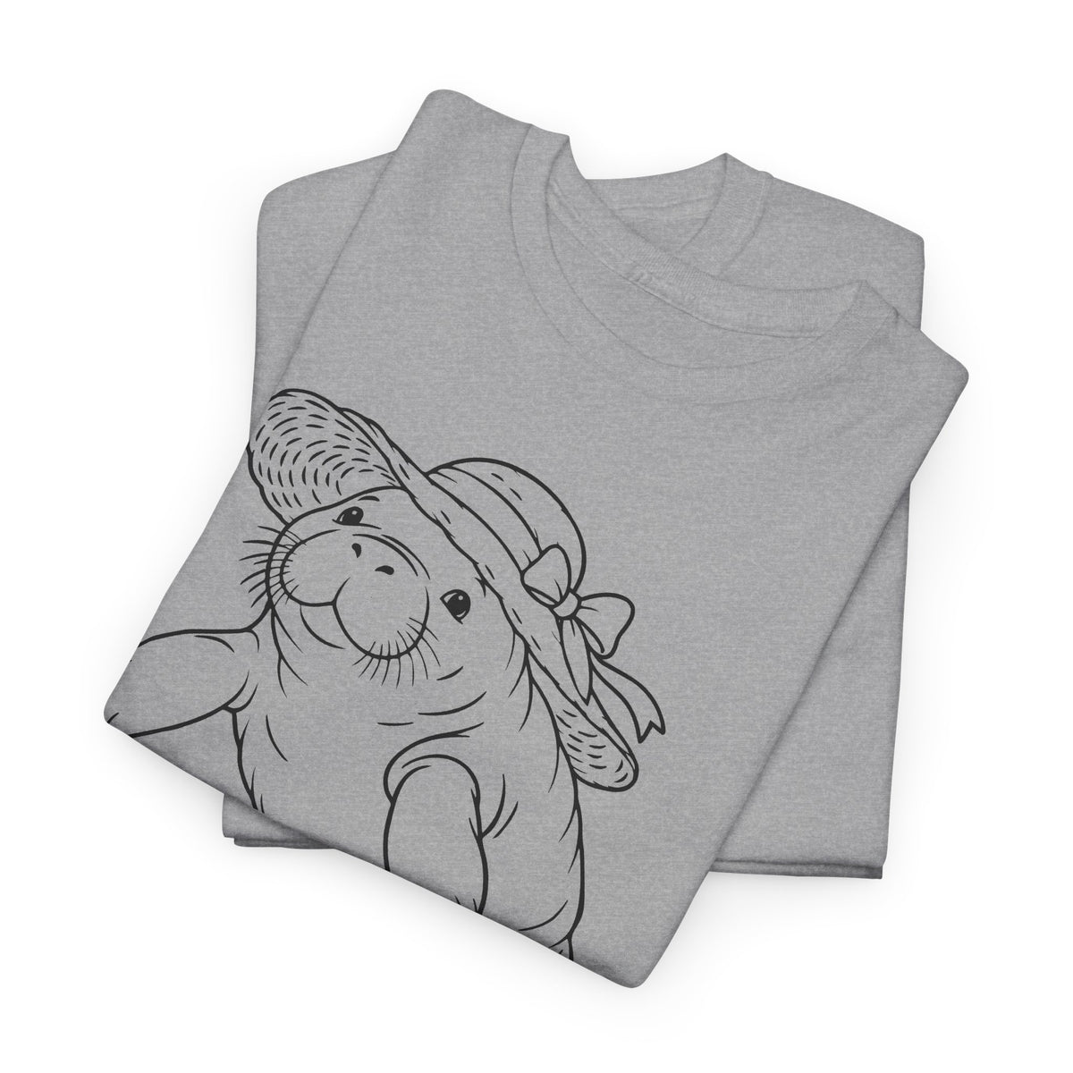 Chubby Mermaid Sunhat Sea Cow Manatee T-Shirt