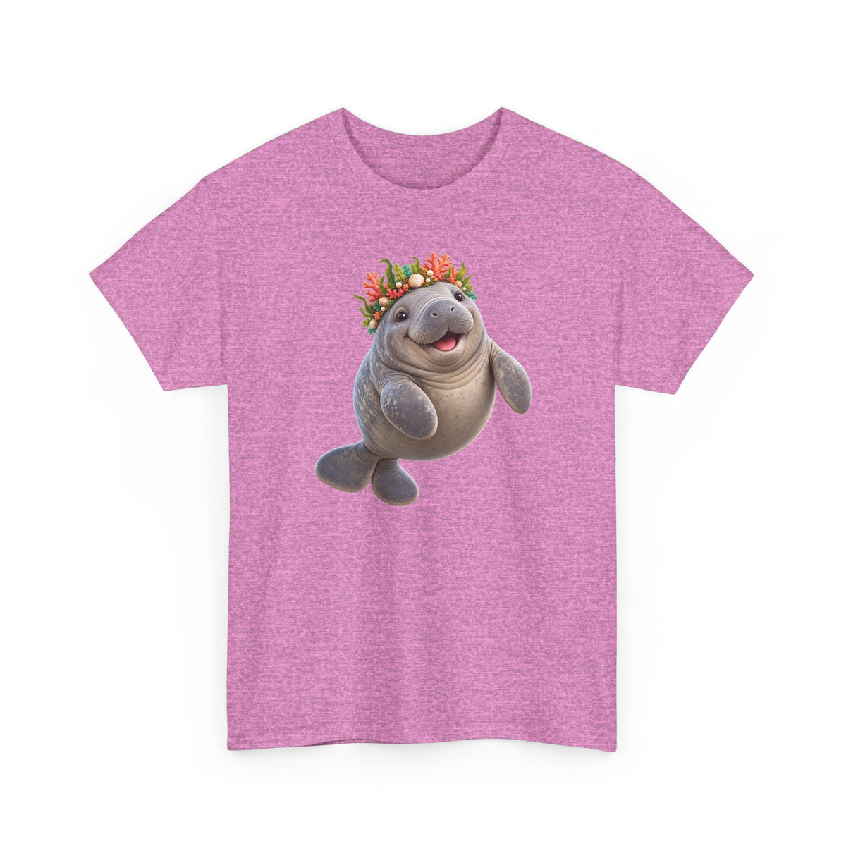 Cheerful Coral Crown Manatee T-Shirt