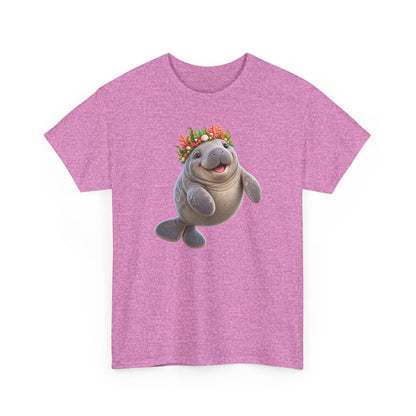 Cheerful Coral Crown Manatee T-Shirt