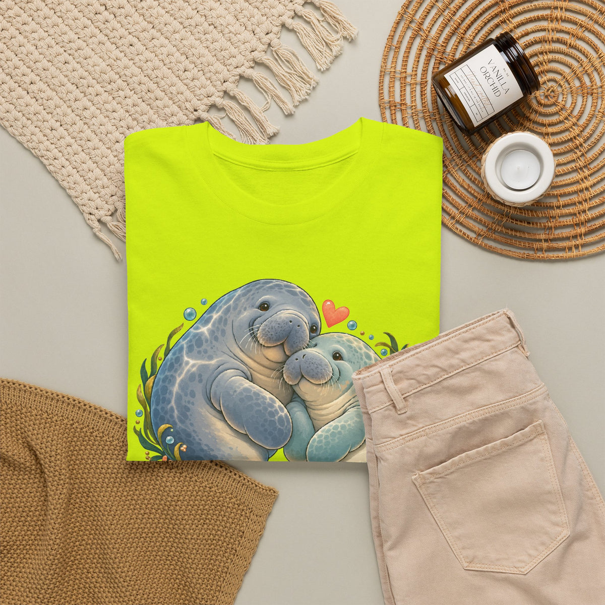 Chubby Mermaid Heart of the Ocean Manatee T-Shirt