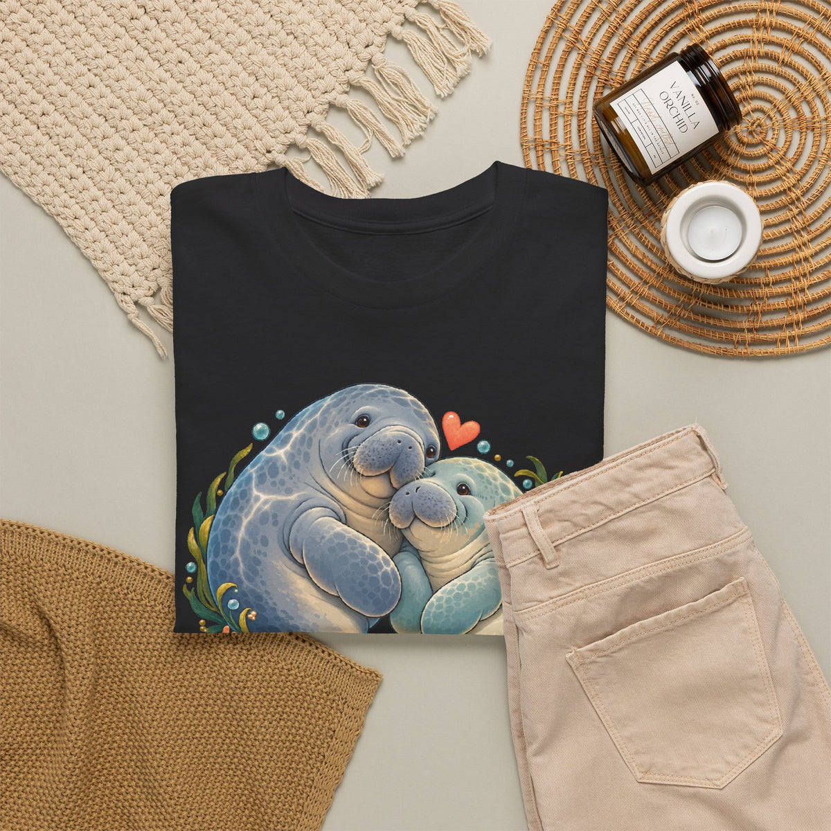 Chubby Mermaid Heart of the Ocean Manatee T-Shirt