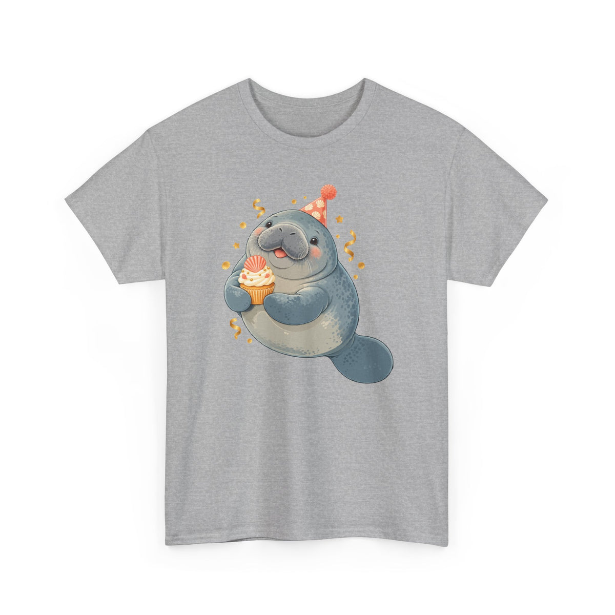 Chubby Mermaid Party at the Sandbar Manatee T-Shirt