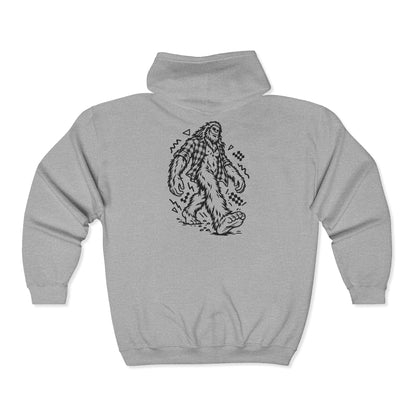 Plaid Bigfoot on the Move Zip-Up Hoodie