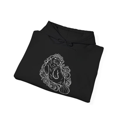 Dreamy flower-crowned manatee Pullover Hoodie