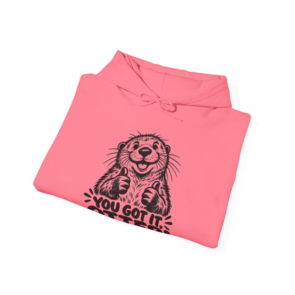 You Got It Otter – One-Color – Safety Green/Pink Gildan 18500 Hoodie | 039a