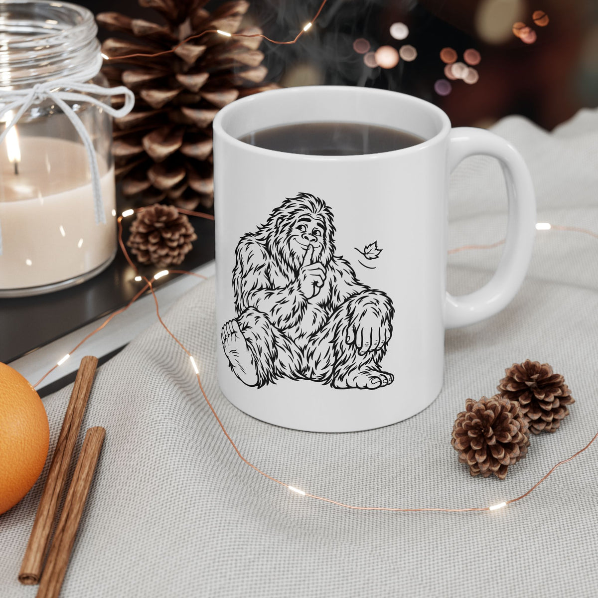 Shh, Friendly Bigfoot in the Forest Mug
