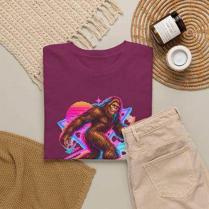 Neon Bigfoot on Roller Skates T-Shirt