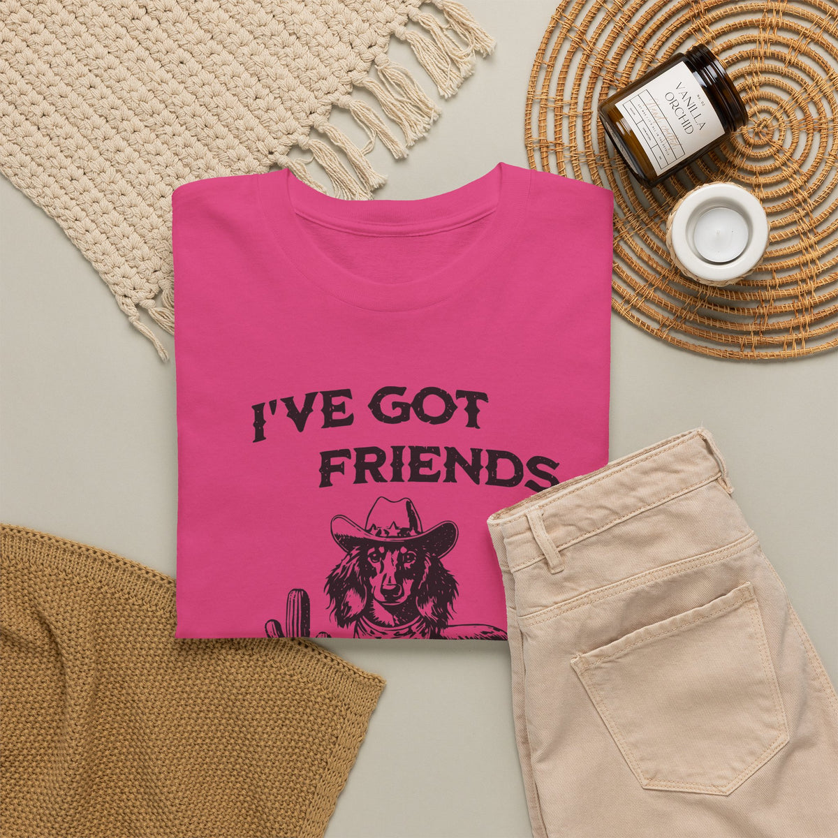 Friends in Low Places - Dachshund T-Shirt | Unisex Graphic Tee