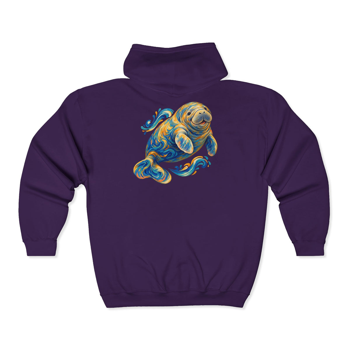 Golden Drift Manatee Zip-Up Hoodie