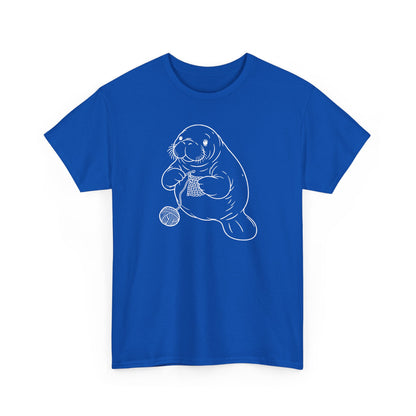 Chubby Mermaid Coastal Crochet Manatee T-Shirt