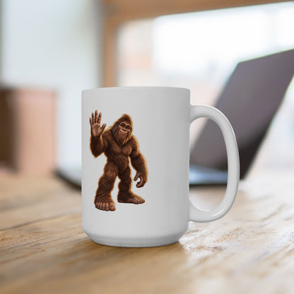 Friendly Sasquatch High Five Mug