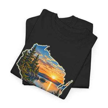 118 Heaven and Wisconsin — Color — Gildan 5000 T-Shirt