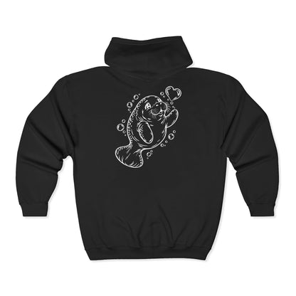 Chubby Manatee's Bubble Wish Zip-Up Hoodie