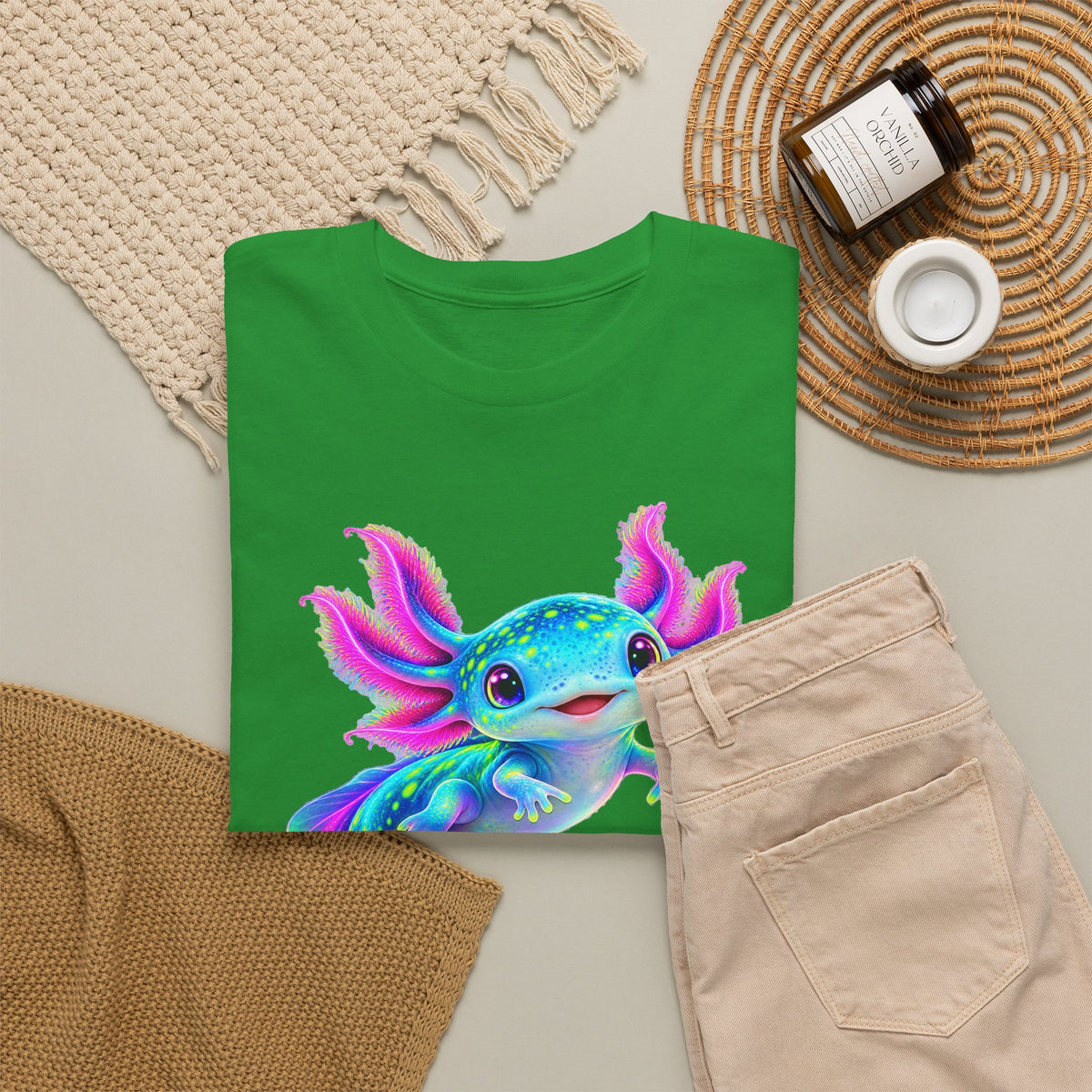 Electric Axolotl in Motion T-Shirt