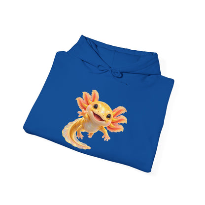Golden Axolotl with Peach Gills Pullover Hoodie