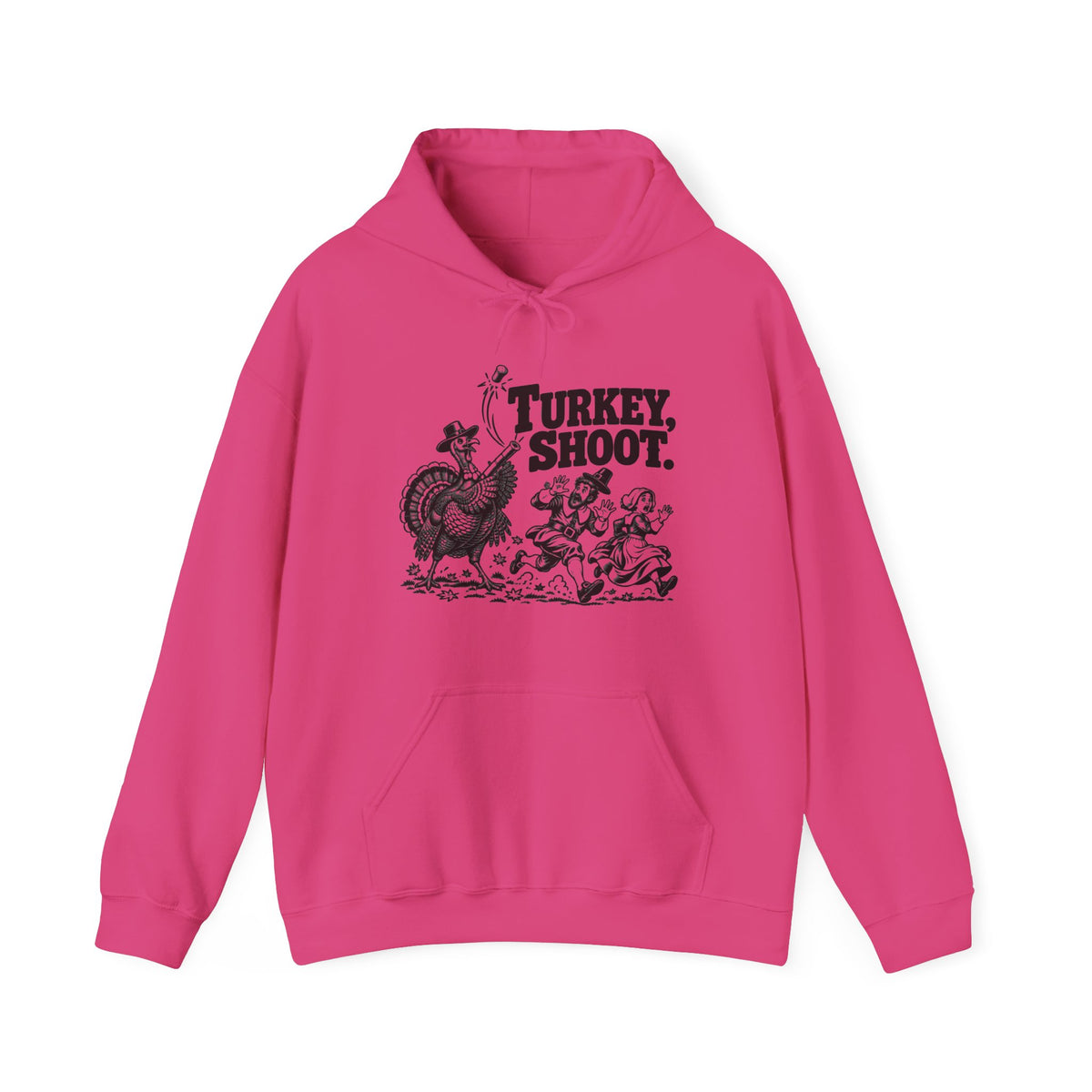 Turkey Shoot Pullover Hoodie | Thanksgiving Turkey Chase