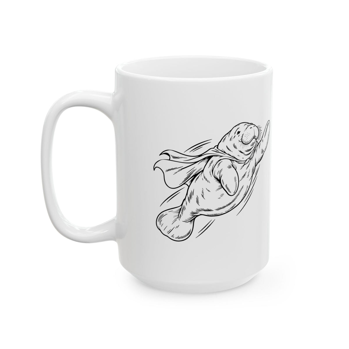 Chubby Manatee Takes Flight Mug