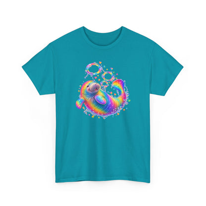 Rainbow Manatee Bubble Flip T-Shirt