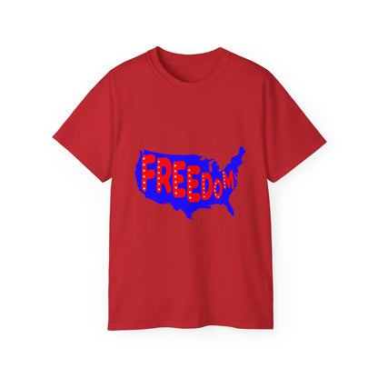 Freedom USA Map T-Shirt | Patriotic Graphic Tee