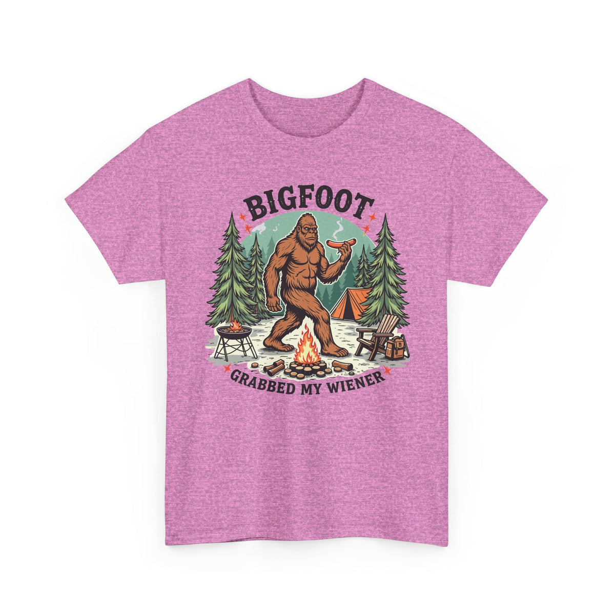 Bigfoot Grabbed My Wiener T-Shirt | Funny Camping Tee