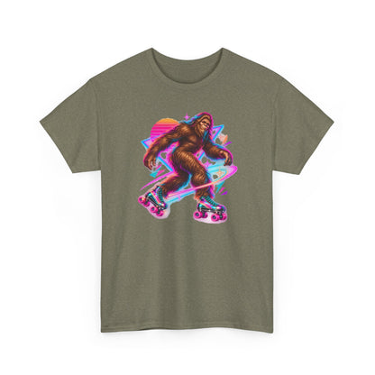 Neon Bigfoot on Roller Skates T-Shirt