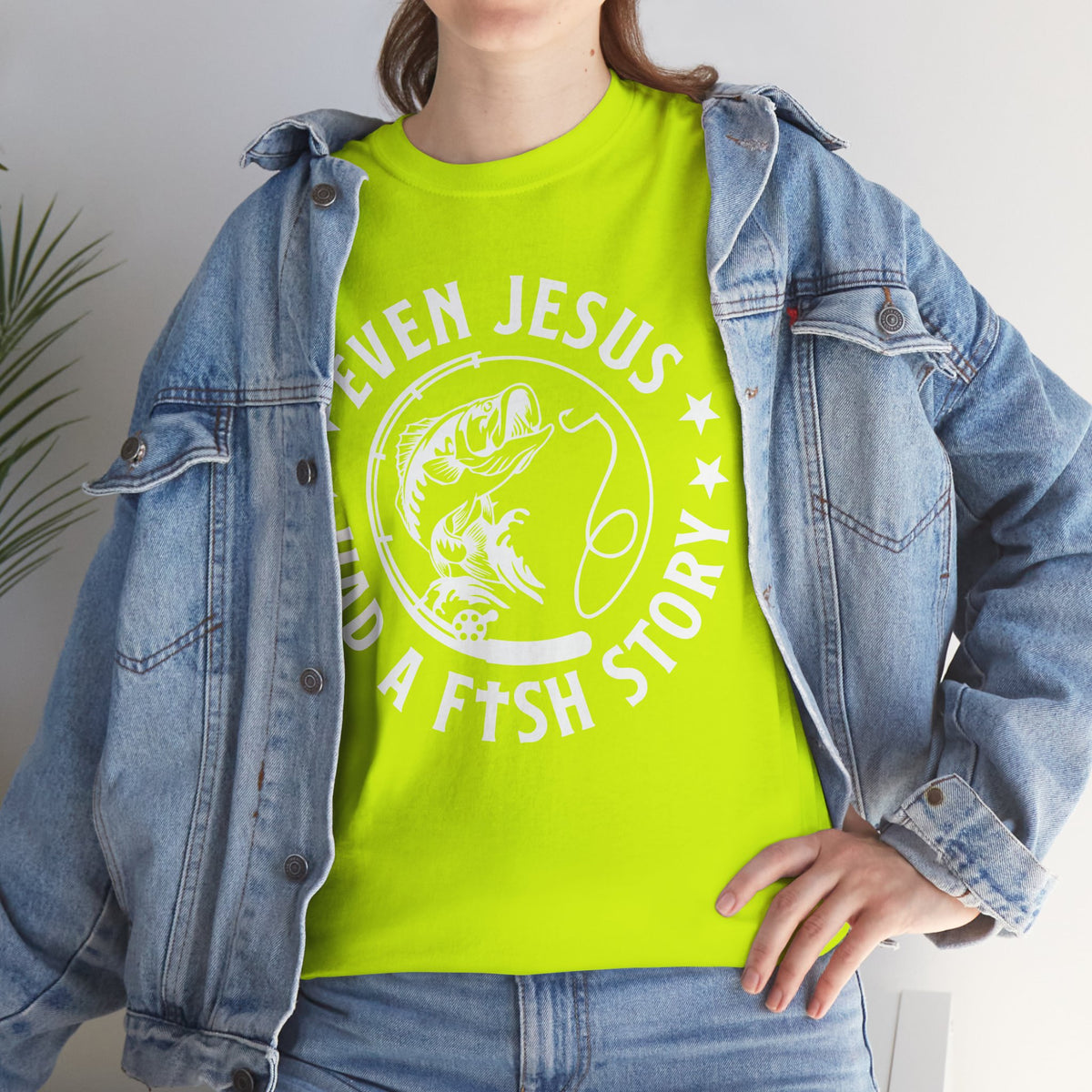 Even Jesus Had a Fish Story T-Shirt | Christian Fishing Tee – White