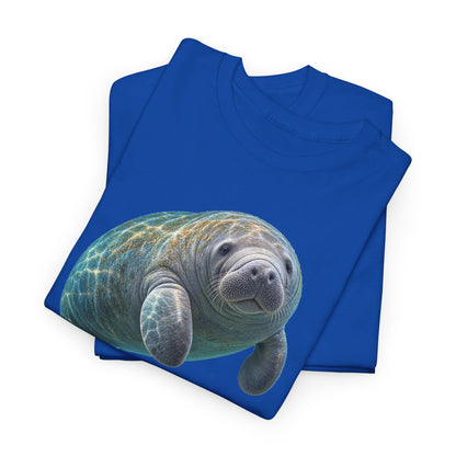 Curled Manatee in Turquoise Light T-Shirt