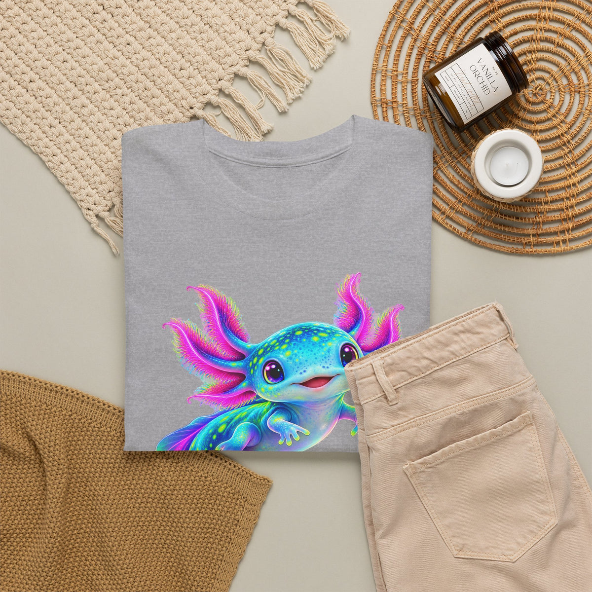 Electric Axolotl in Motion T-Shirt