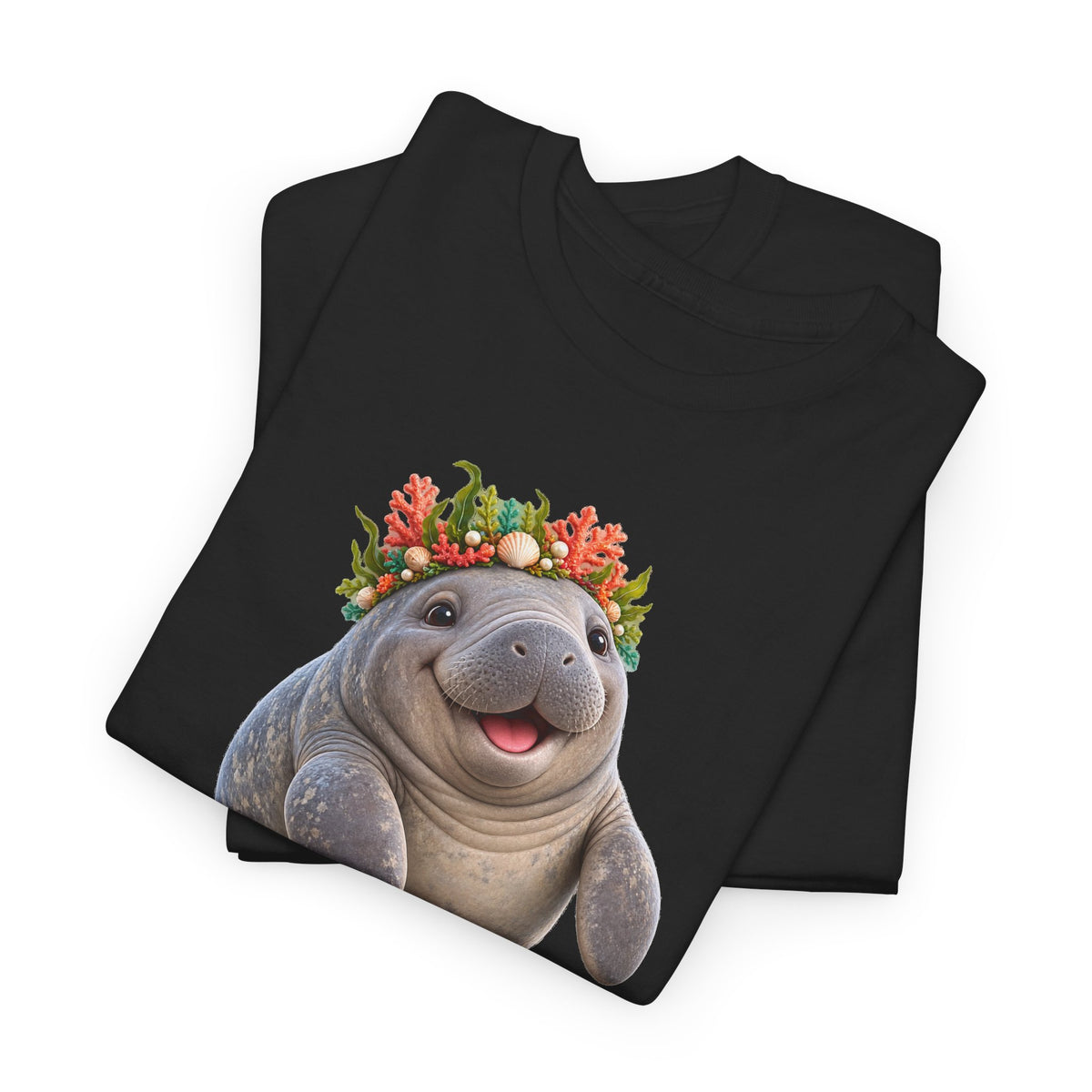 Cheerful Coral Crown Manatee T-Shirt
