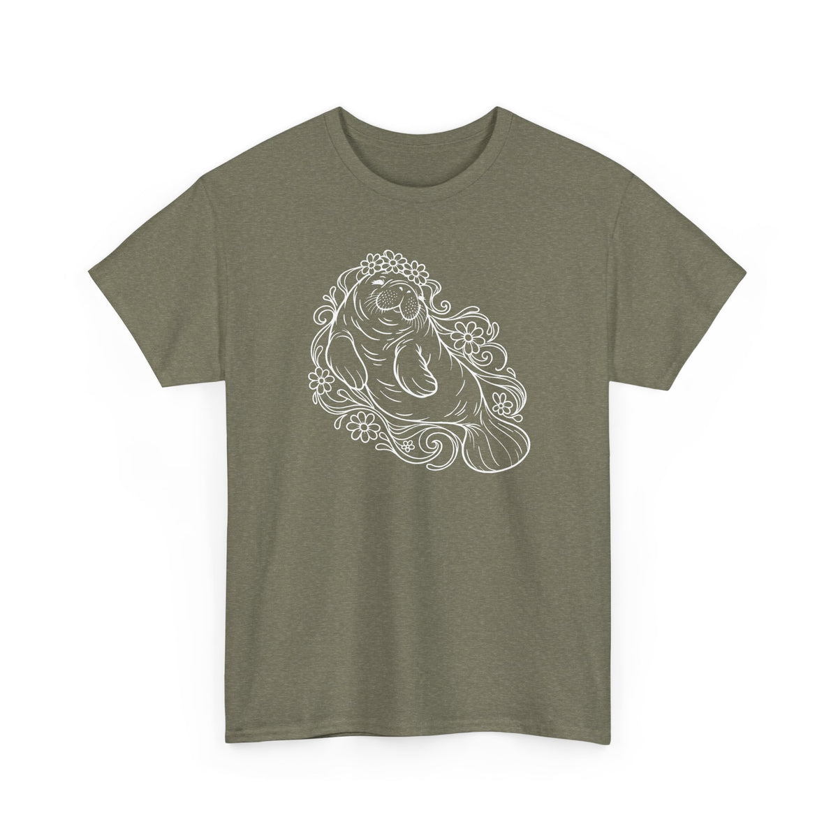 Dreamy flower-crowned manatee T-Shirt