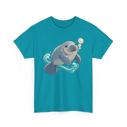 Chubby Mermaid Bubble Wishes Manatee T-Shirt