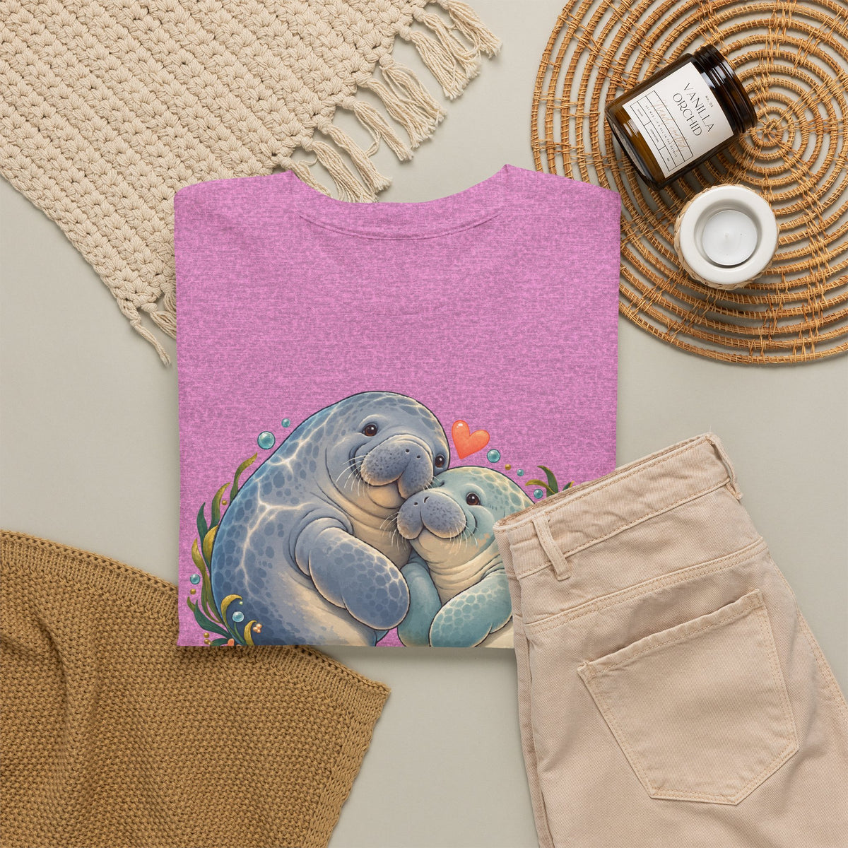 Chubby Mermaid Heart of the Ocean Manatee T-Shirt