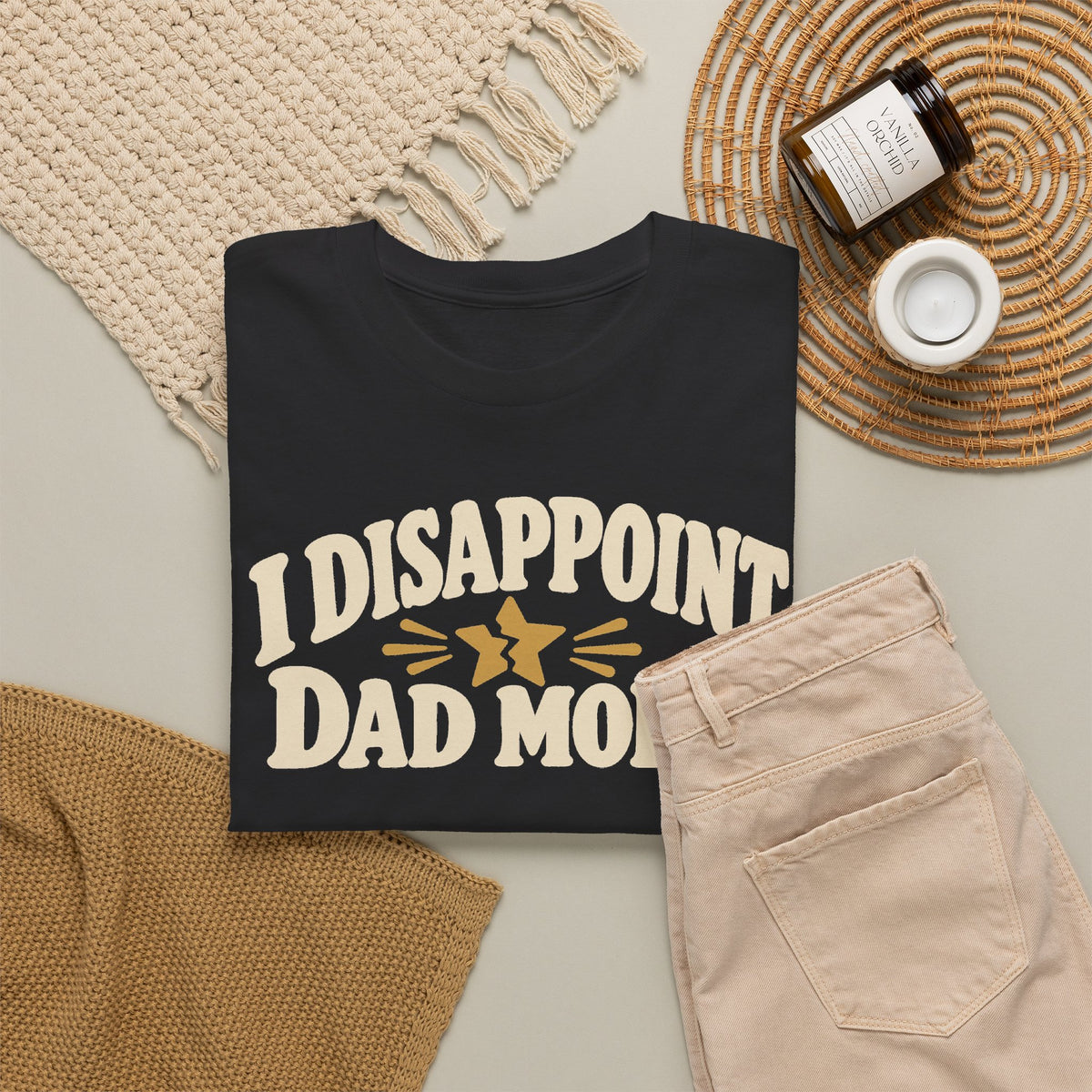 I Disappoint Dad More — Gildan 5000 T-Shirt | 255 | Artwork Review