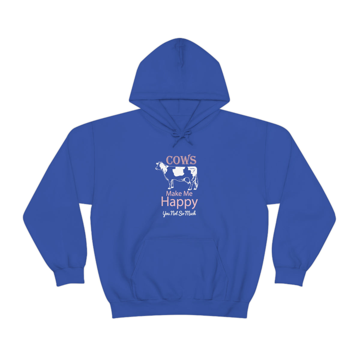 Cow Happy - Heavy Hooded Sweatshirt