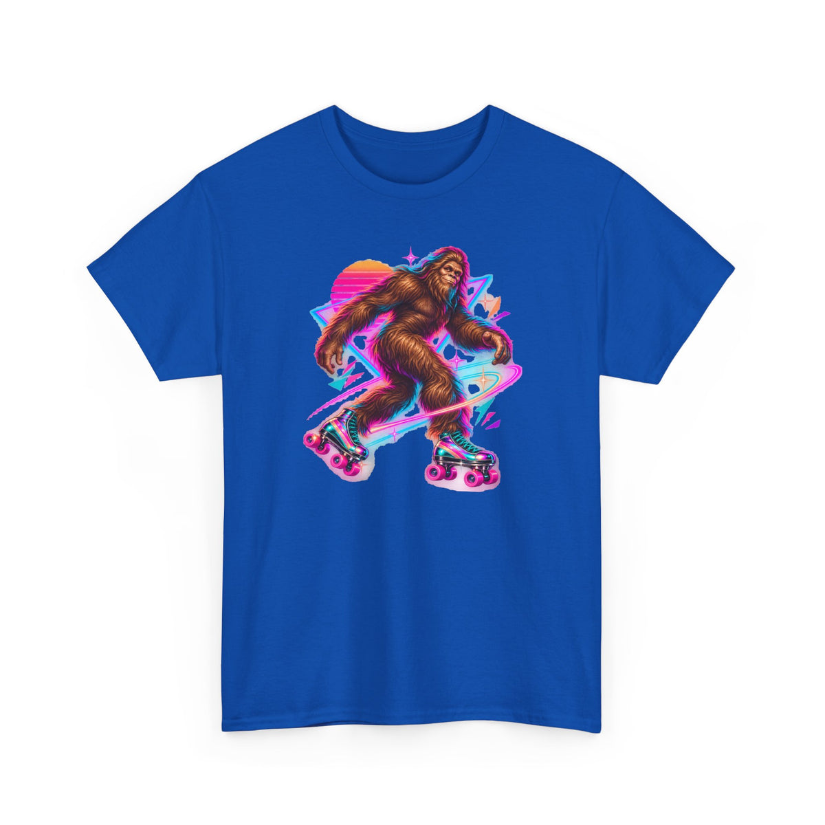 Neon Bigfoot on Roller Skates T-Shirt