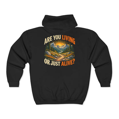 Living or Just Alive – Gildan 18600 Zip-Up Hoodie | 009