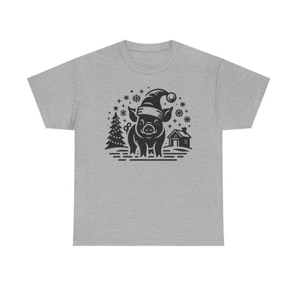Christmas Pig T-Shirt | Festive Santa Pig Graphic Tee