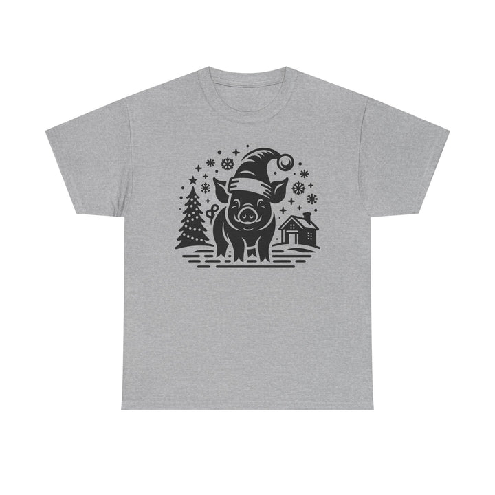Christmas Pig T-Shirt | Festive Santa Pig Graphic Tee