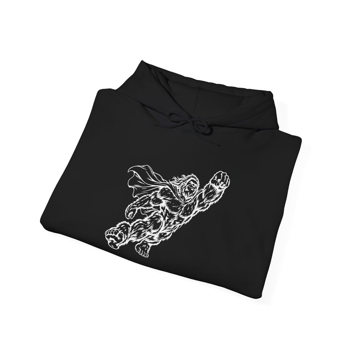 Soaring Cape-Wearing Sasquatch Pullover Hoodie