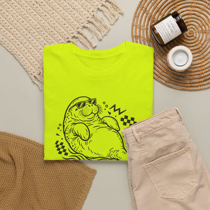 Retro floating manatee mascot T-Shirt