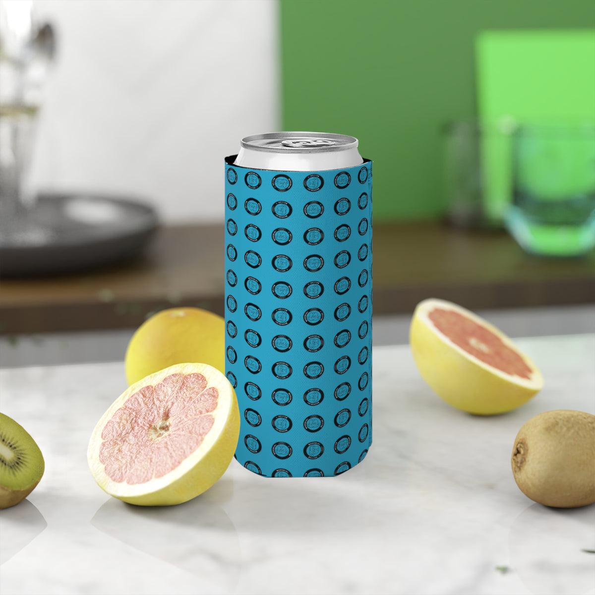 Walter Slim Can Cooler | Blue | 12 oz Fit