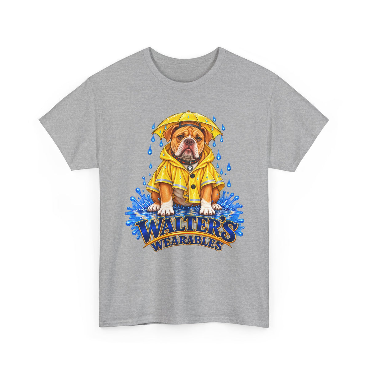 201b Walter Rain Day — Yellow Umbrella Hat — Gildan 5000 T-Shirt
