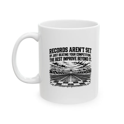 Beyond the Competition – Vintage Racing Ceramic Mug, 11 oz | 047a