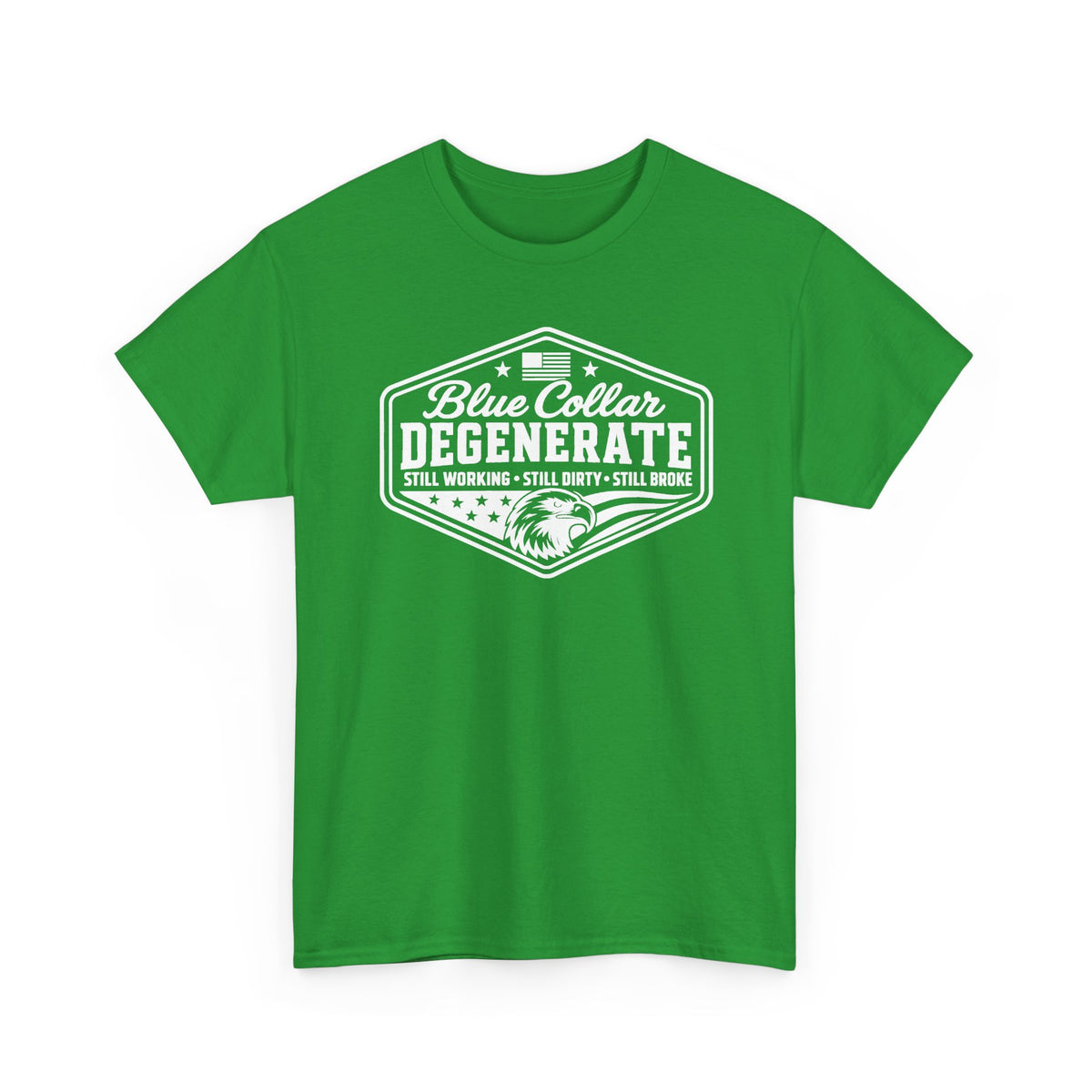Blue Collar Degenerate - White Graphic T-Shirt | Unisex Graphic Tee