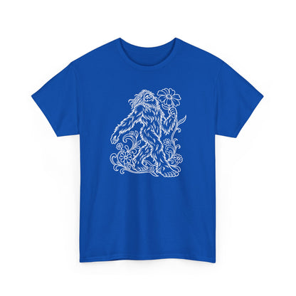 Swaying Sasquatch with a Flower T-Shirt