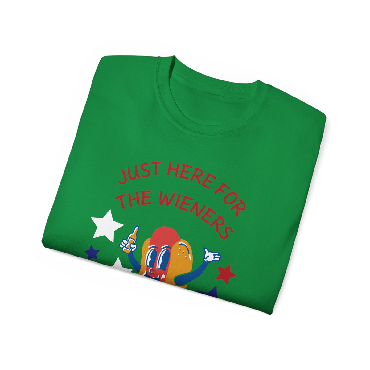 Just Here for the Wieners T-Shirt | Funny BBQ Hot Dog Tee